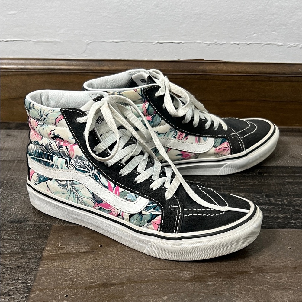 Vans Sk8-Hi Floral High Top Sneakers | Black & Multicolor